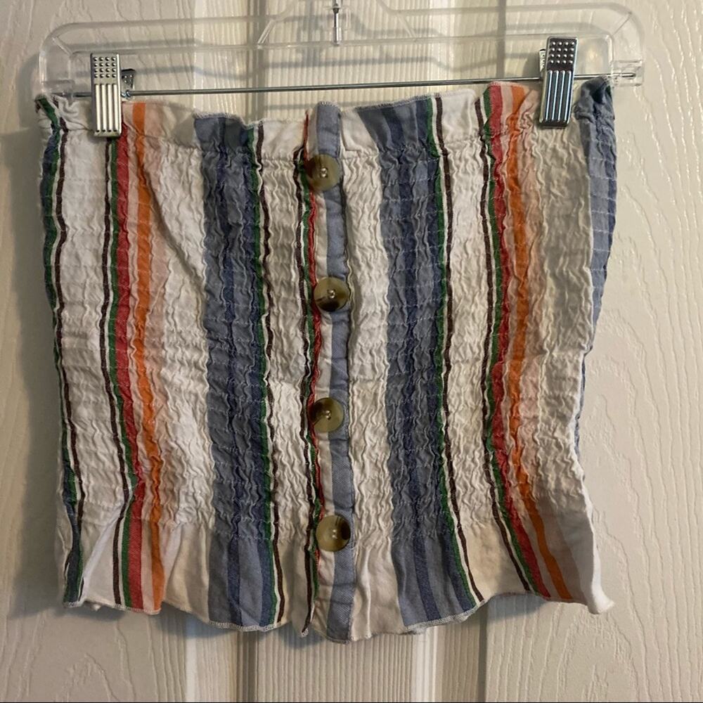 Style Envy Striped Sleeveless Crop Top Women's Size Small / Medium Multicolor